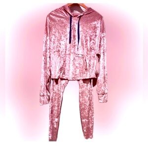 Spyder Pink Velvet Pajama Set